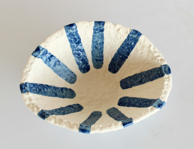 Small Blue Stripe Ceramic Bowl